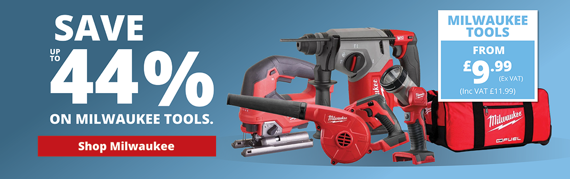 Save up to 44% on Milwaukee tools - shop milwaukee