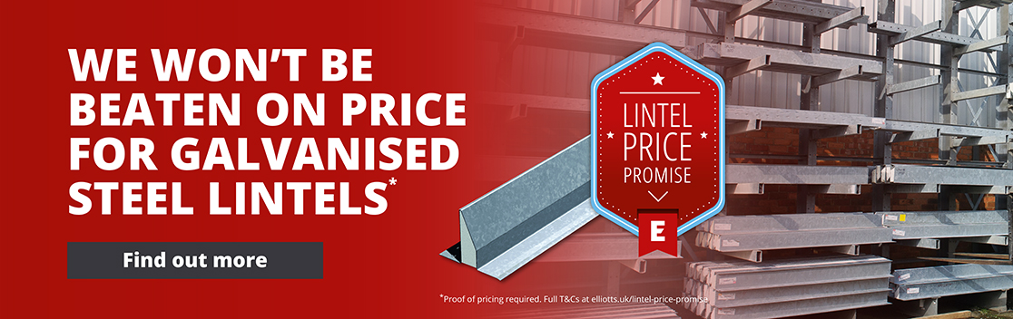 Lintels price match - we won't be beaten on price for galvanised steel lintels