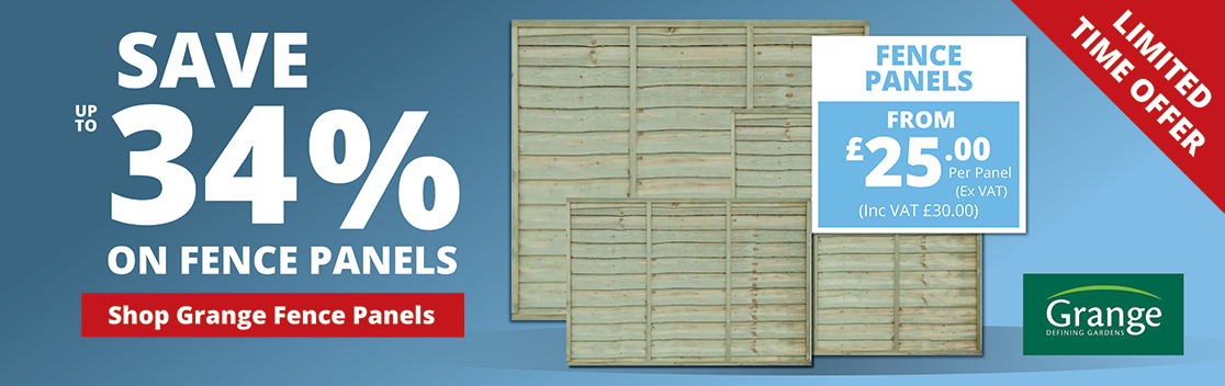Save up to 34% on fence panels