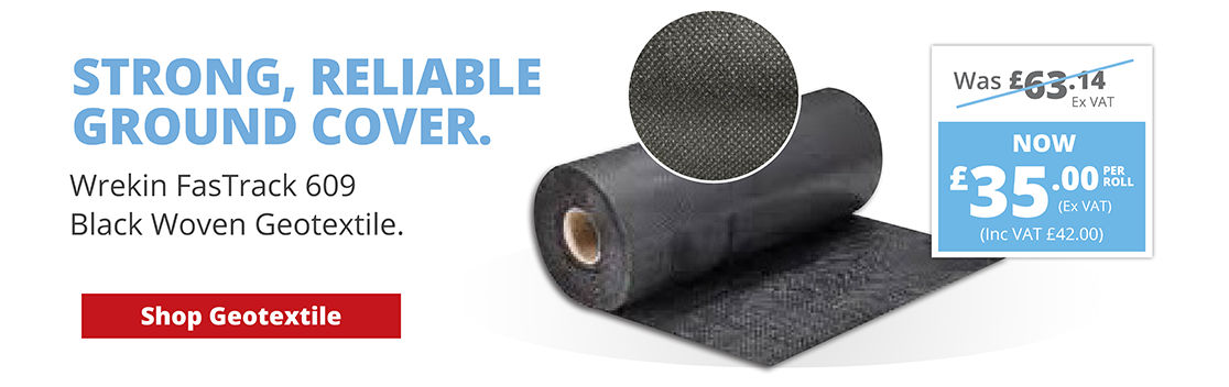 Strong, reliable ground cover- shop geotextile just £35 exc. VAT