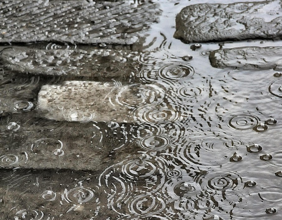 Flooded cobbles