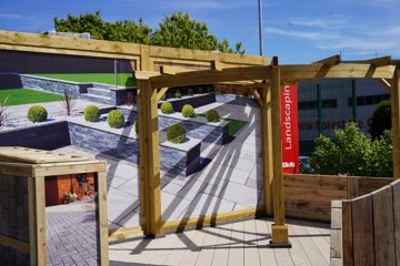 Elliotts Lymington new landscaping display - pergola