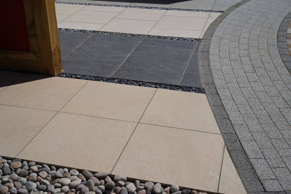 Lymington Landscaping Display  - porcelain & block paving