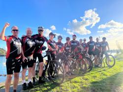 Team Elliotts after their 560 charity cycle ride