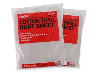ProDec Cotton Twill Dust Sheet 