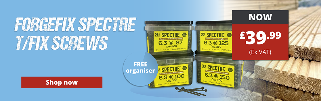 Forgefix Spectre T/Fix Screws with free organizer just £39.99 (exc. VAT)