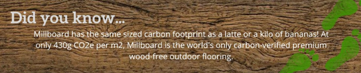 Millboard - Did you know Millboard has the same carbon footprint as a kilo of bananas!