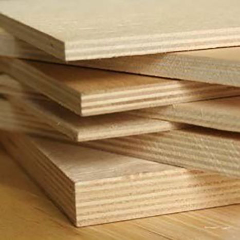 Different thicknesses of plywood stacked