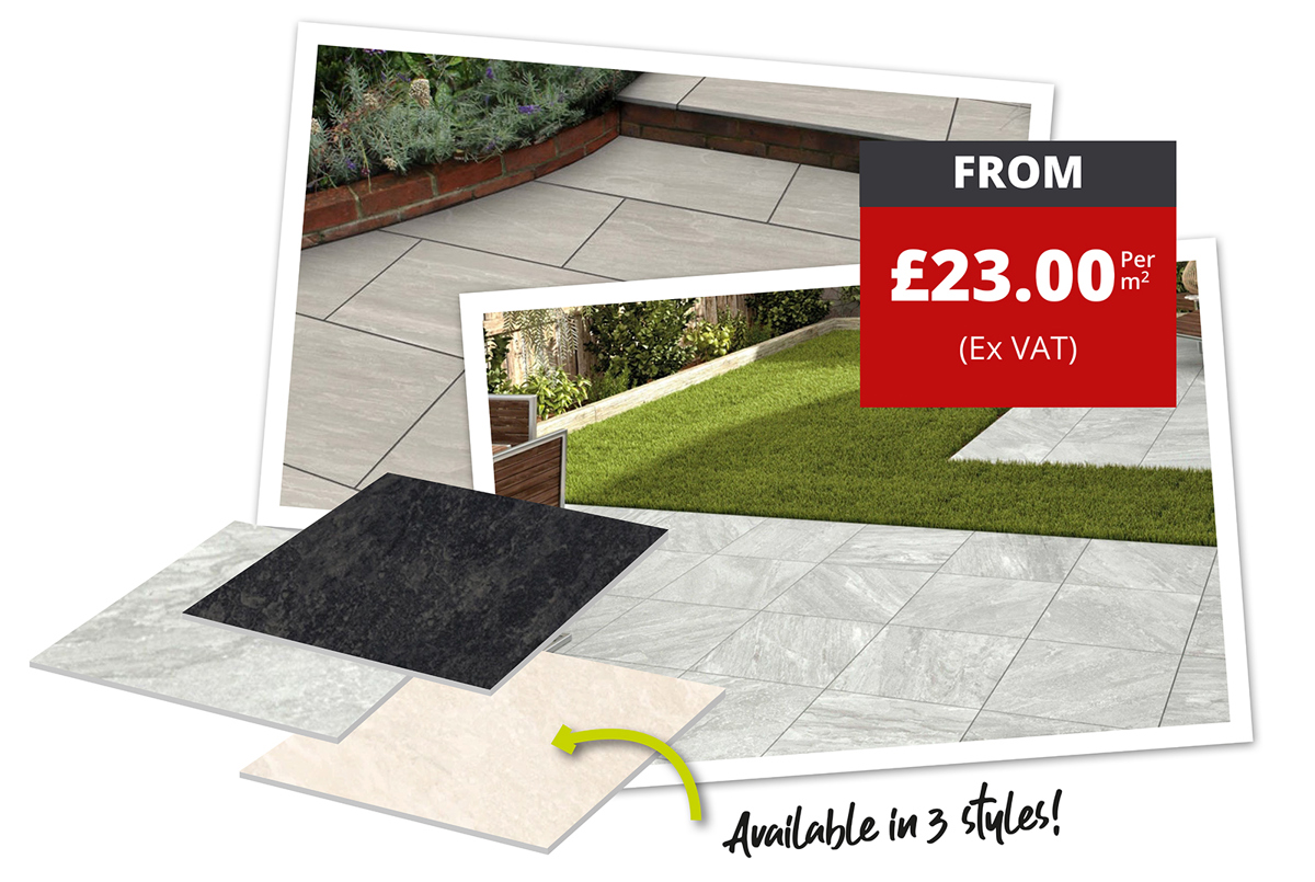 Vitripiazza porcelain paving - From £23 per m2