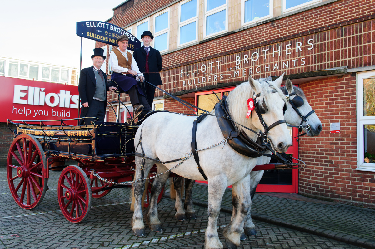 Stuart Mason-Elliott and Tom Elliott during Elliotts' 175th anniversary celebrations