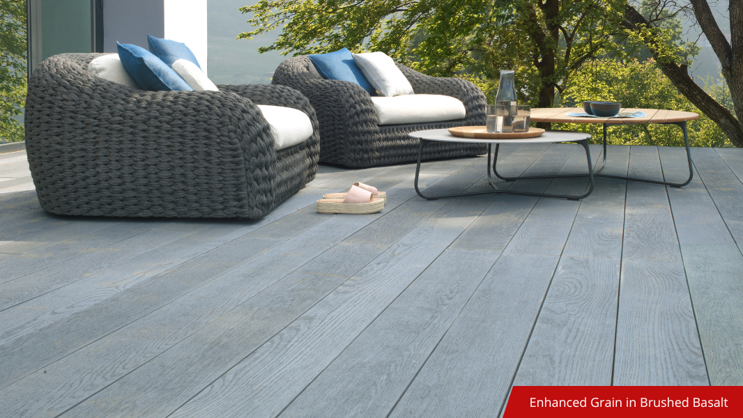 Millboard Enhanced Grain in  Brushed Basalt